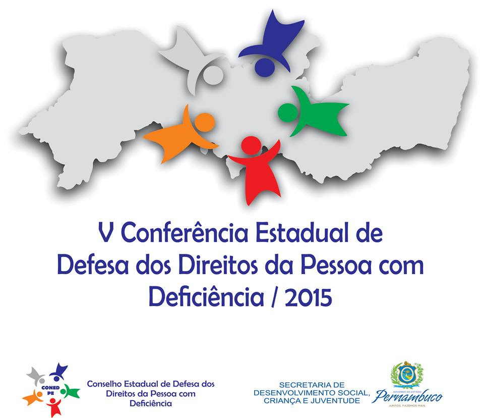 Logo da V Conferência Estadual de Defesa dos Direitos da Pessoa com Deficiência